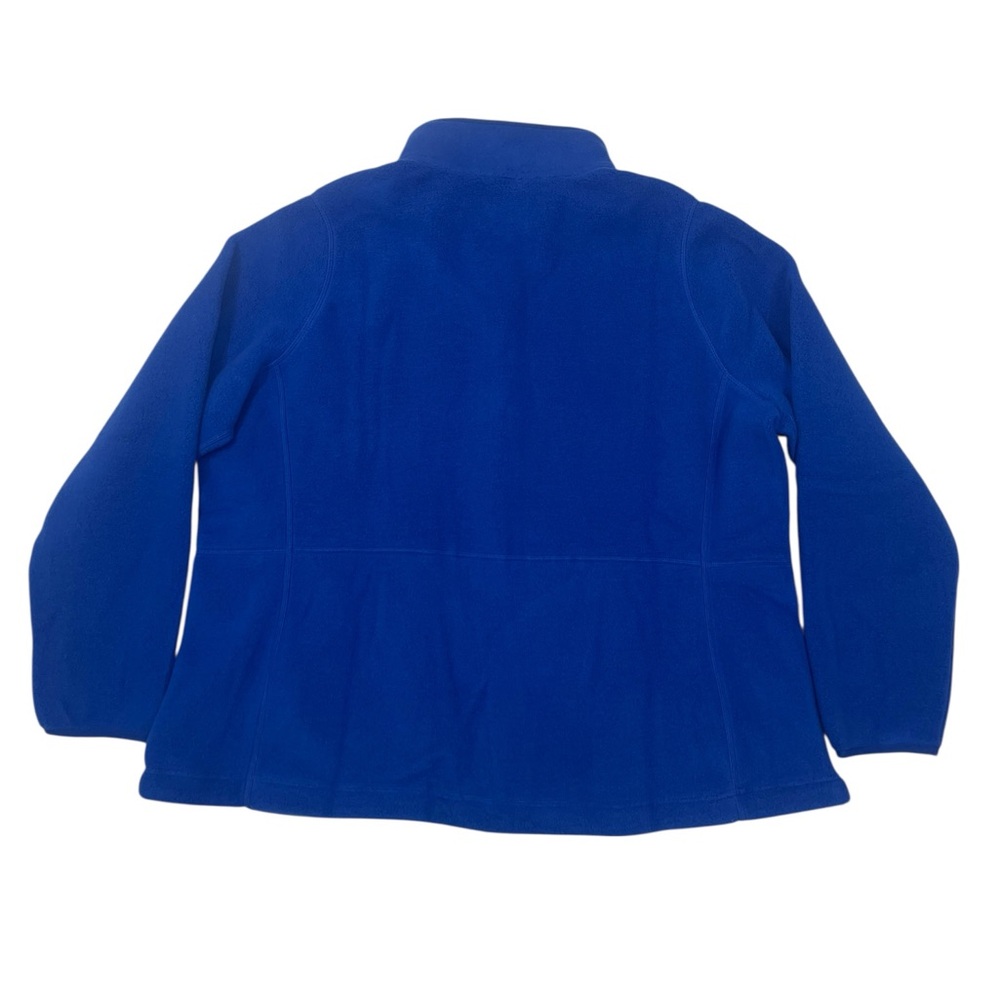 L.L.Bean Mountain Classic Fleece Jacket  Blue Full Zip Long Sleeve Women 2X NEW - Picture 4 of 16